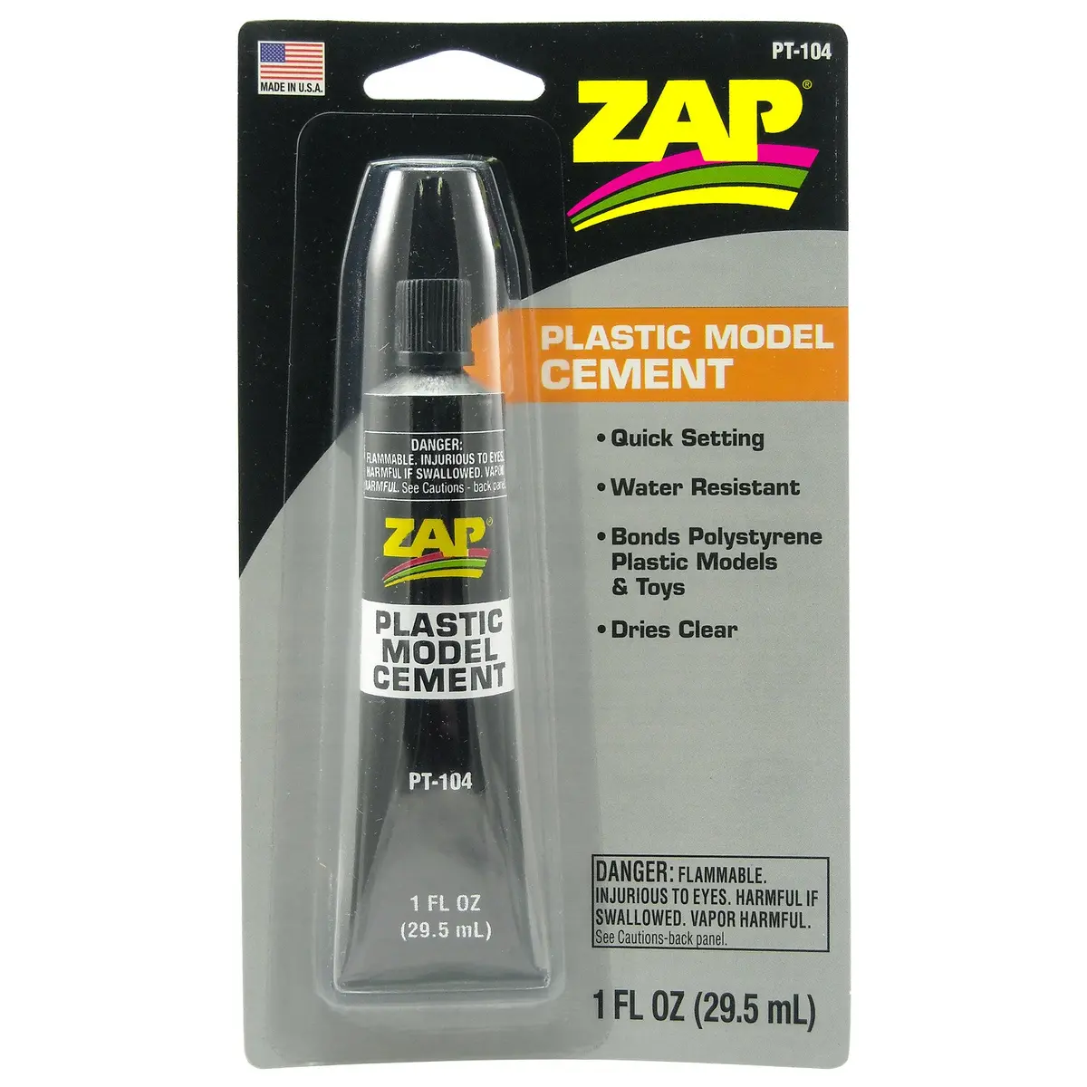 #Pt-104 1 Oz. Zap Plastic Model Cement 1