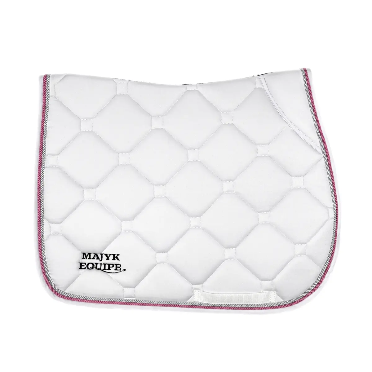 White Classica Cotton Euro Saddle Pad 16