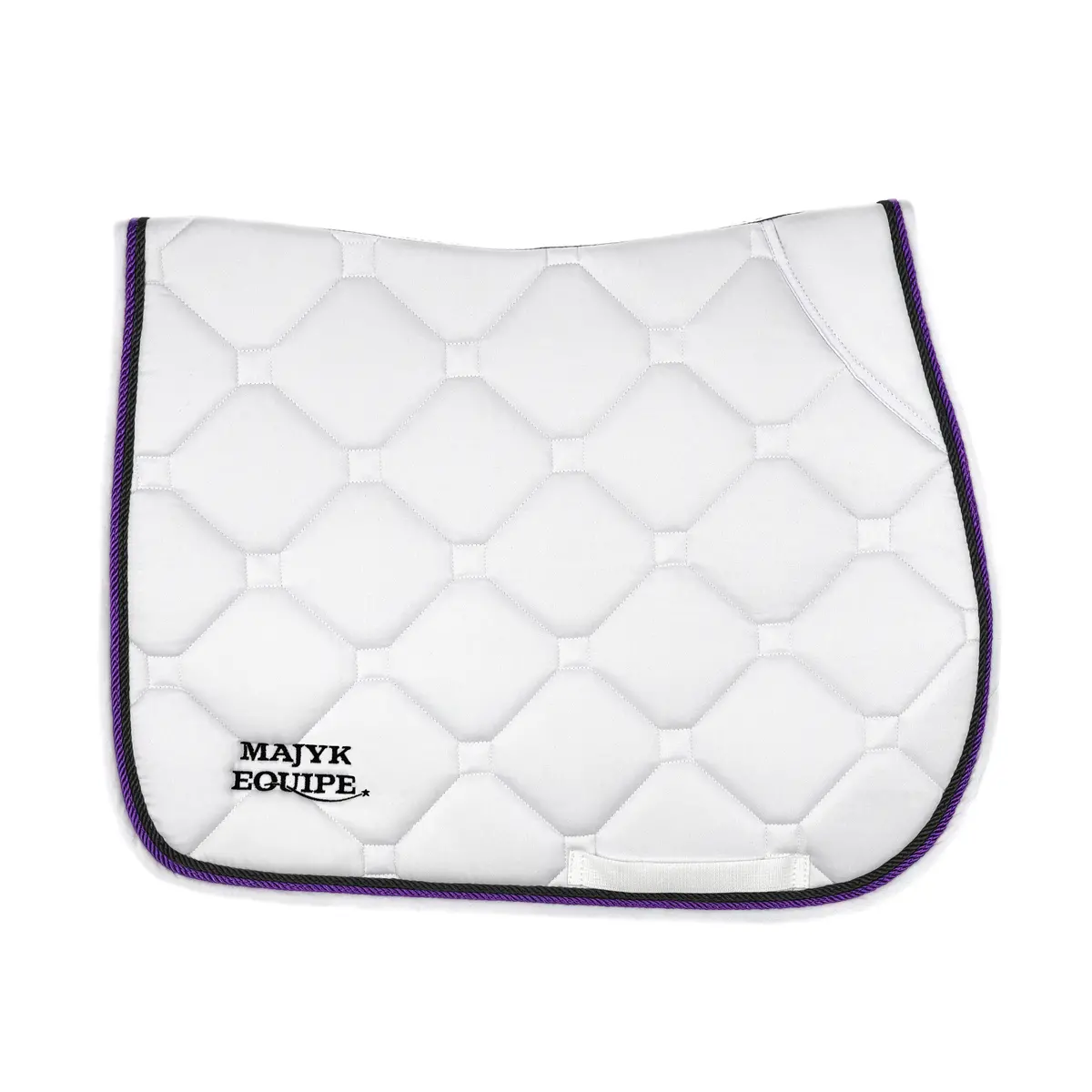White Classica Cotton Euro Saddle Pad 15