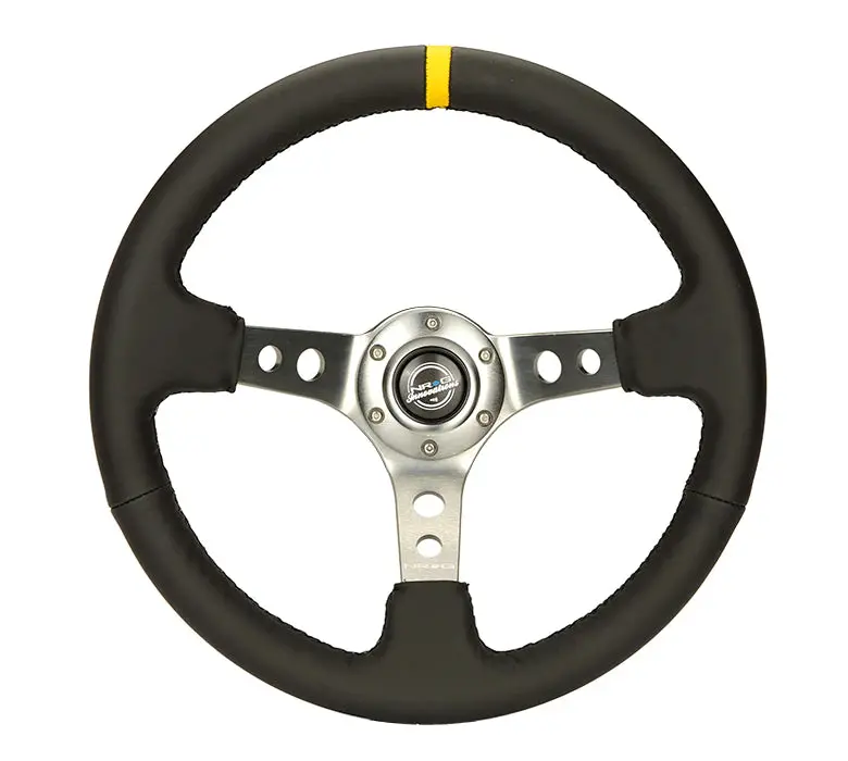 Nrg Innovations 350Mm 3" Deep Dish With Holes Leather (18 Colors) 7