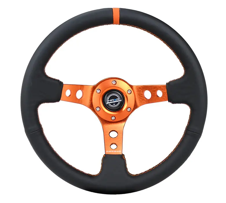 Nrg Innovations 350Mm 3" Deep Dish With Holes Leather (18 Colors) 17
