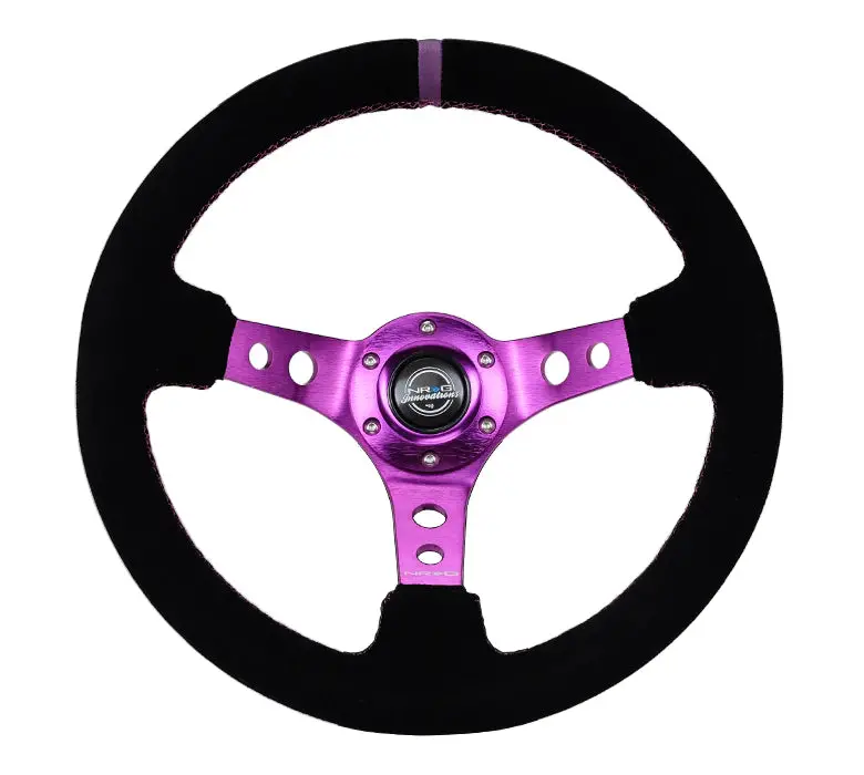 Nrg Innovations 350Mm 3" Deep Dish With Holes Suede (9 Colors) 1