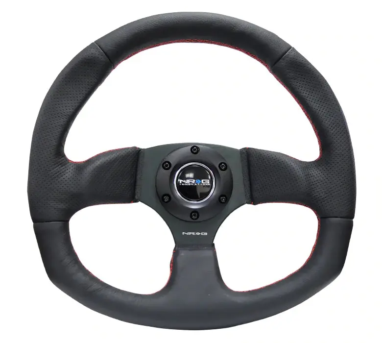 Nrg Innovations Flat Bottom Steering Wheel Leather (2 Colors) 2