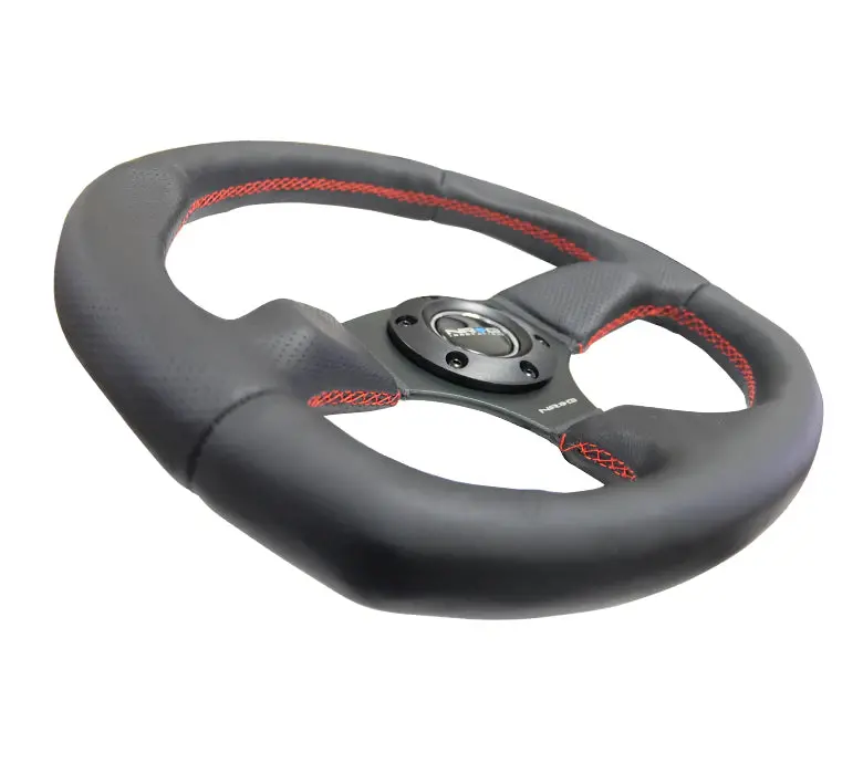 Nrg Innovations Flat Bottom Steering Wheel Leather (2 Colors) 2