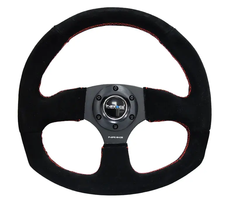 Nrg Innovations Flat Bottom Steering Wheel Suede (2 Colors) 2