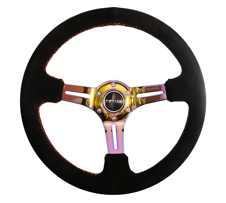 Nrg Innovations 350Mm 3" Deep Dish With Slits Suede (3 Colors) 1