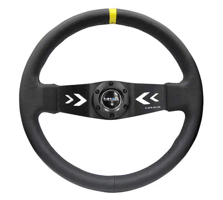 Nrg Innovations 350Mm Two Spoke Steering Wheel Leather Rst-022R-Y 1