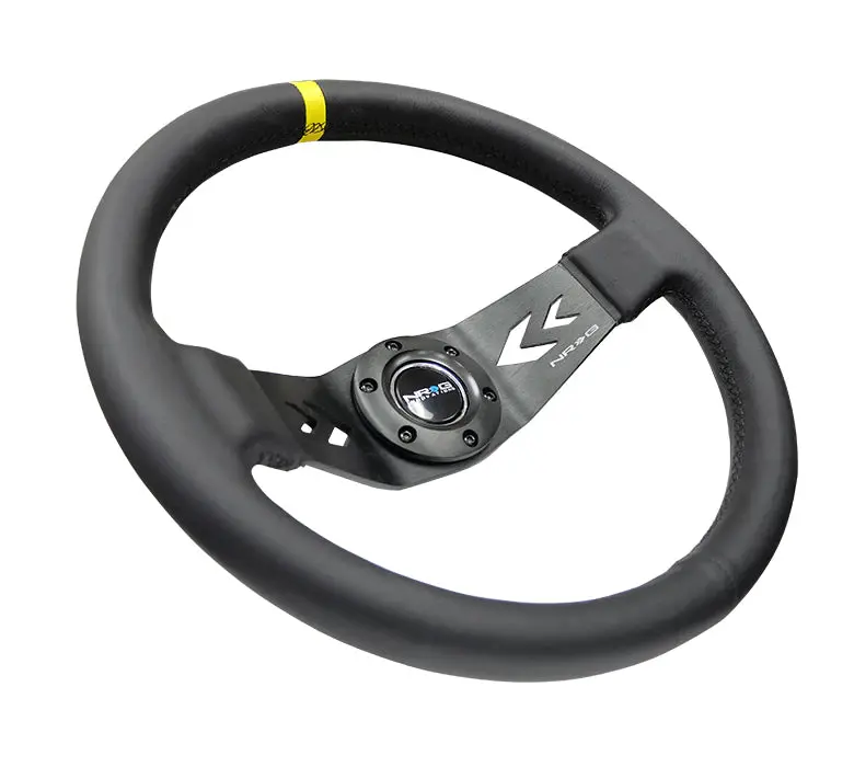 Nrg Innovations 350Mm Two Spoke Steering Wheel Leather Rst-022R-Y 2