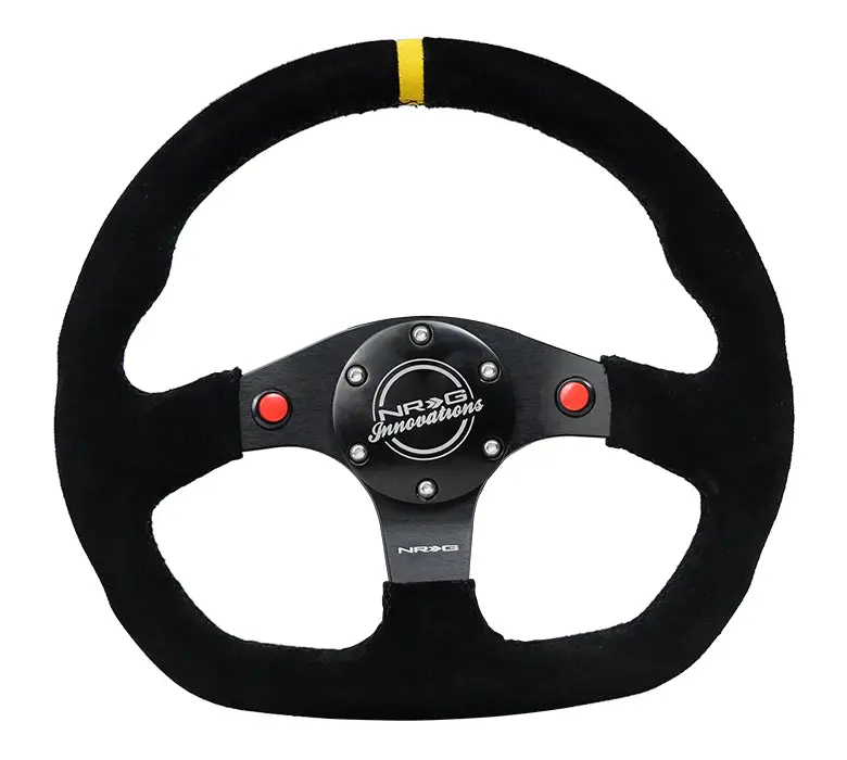 Nrg Innovations Flat Bottom Steering Wheel Suede (2 Versions) 1