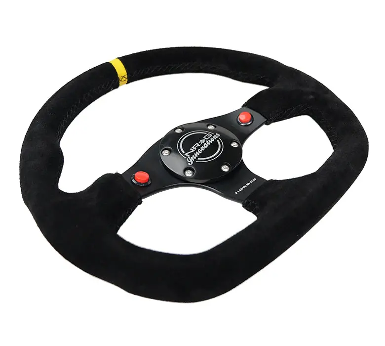 Nrg Innovations Flat Bottom Steering Wheel Suede (2 Versions) 2