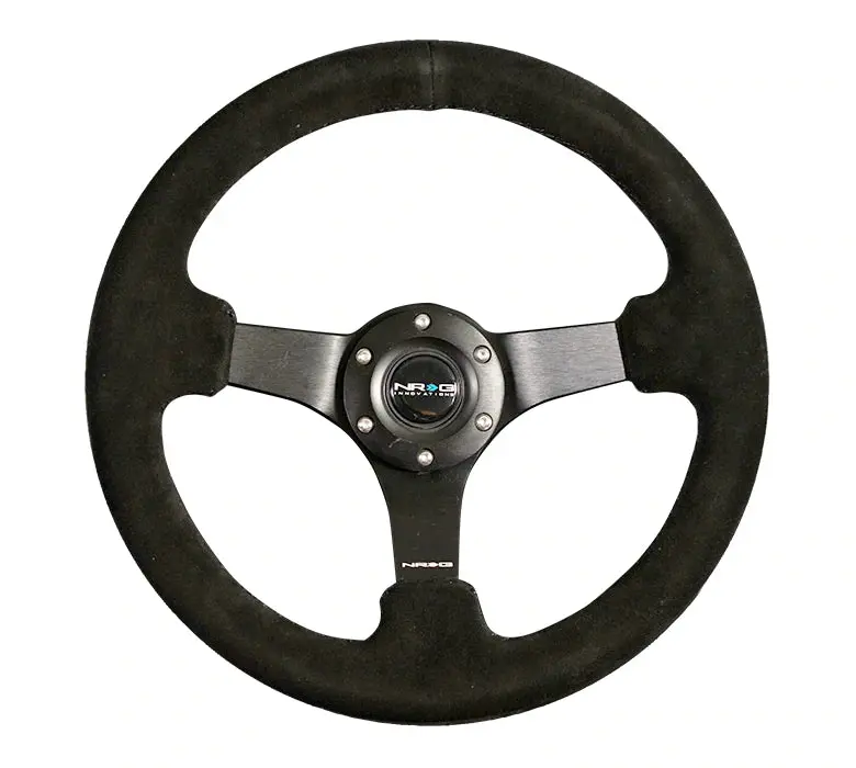 Nrg Innovations 330Mm Deep Dish Steering Wheel Suede Rst-033Bk-S 1