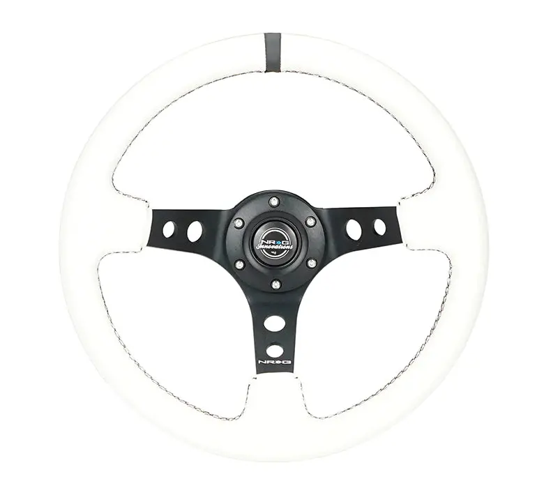 Nrg Innovations 350Mm 3" Deep Dish With Holes Leather (18 Colors) 18