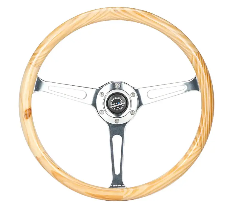 Nrg Innovations Classic Light Woodgrain Steering Wheel Rst-380Rg 1