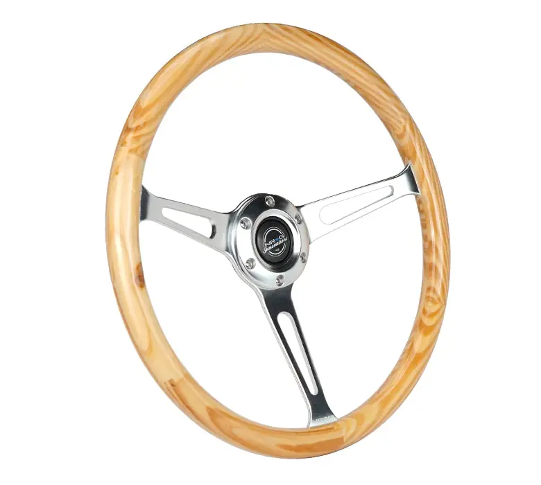 Nrg Innovations Classic Light Woodgrain Steering Wheel Rst-380Rg 2
