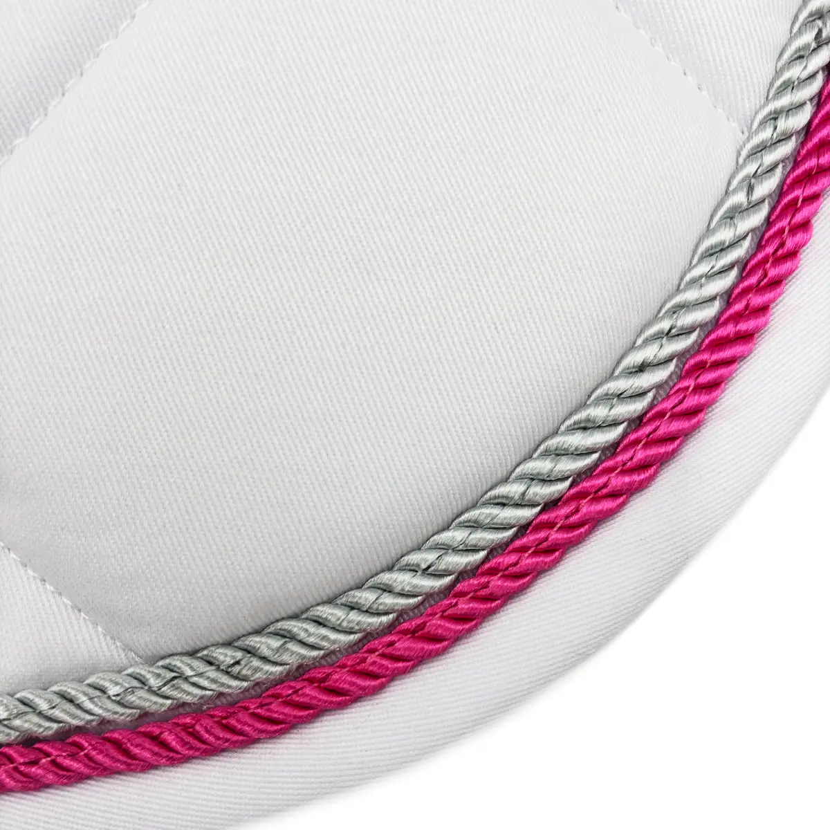 White Classica Cotton Euro Saddle Pad 12