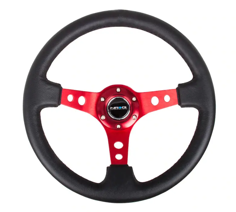 Nrg Innovations 350Mm 3" Deep Dish With Holes Leather (18 Colors) 8