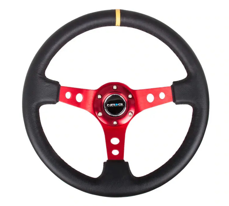 Nrg Innovations 350Mm 3" Deep Dish With Holes Leather (18 Colors) 9