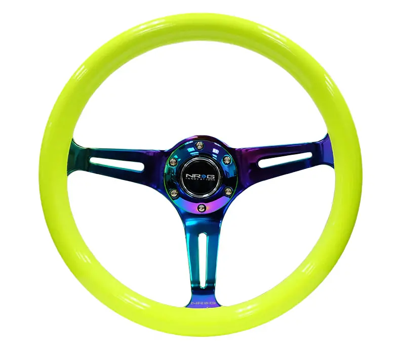 Nrg Innovations 350Mm 1.5" Deep Dish Wood Grain Steering Wheel (26 Colors) 24