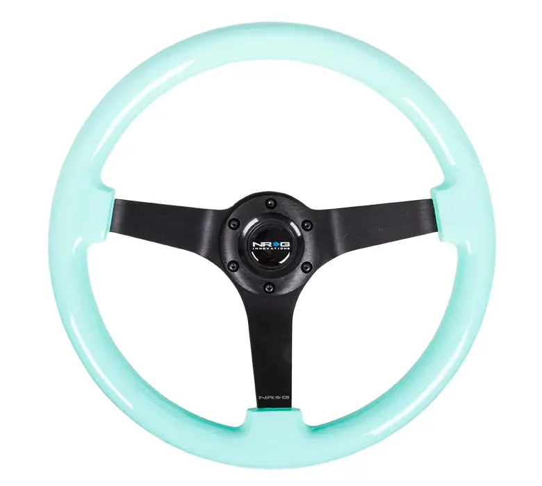 Nrg Innovations 350Mm 3" Deep Dish Wood Grain Steering Wheel (10 Colors) 1