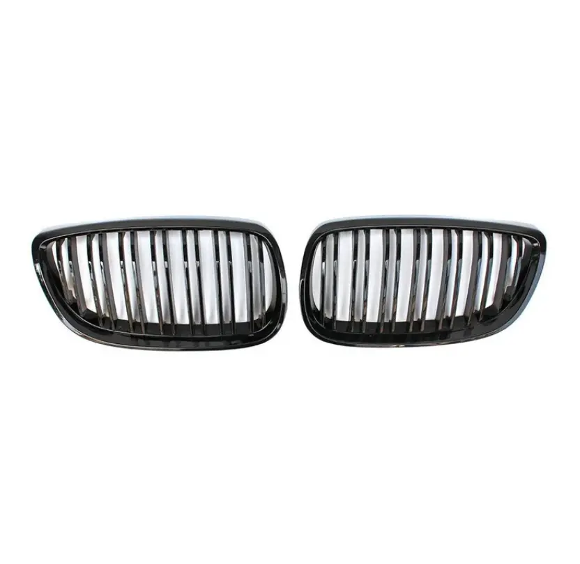 E9x Double Slot Carbon Kidney Grills 1