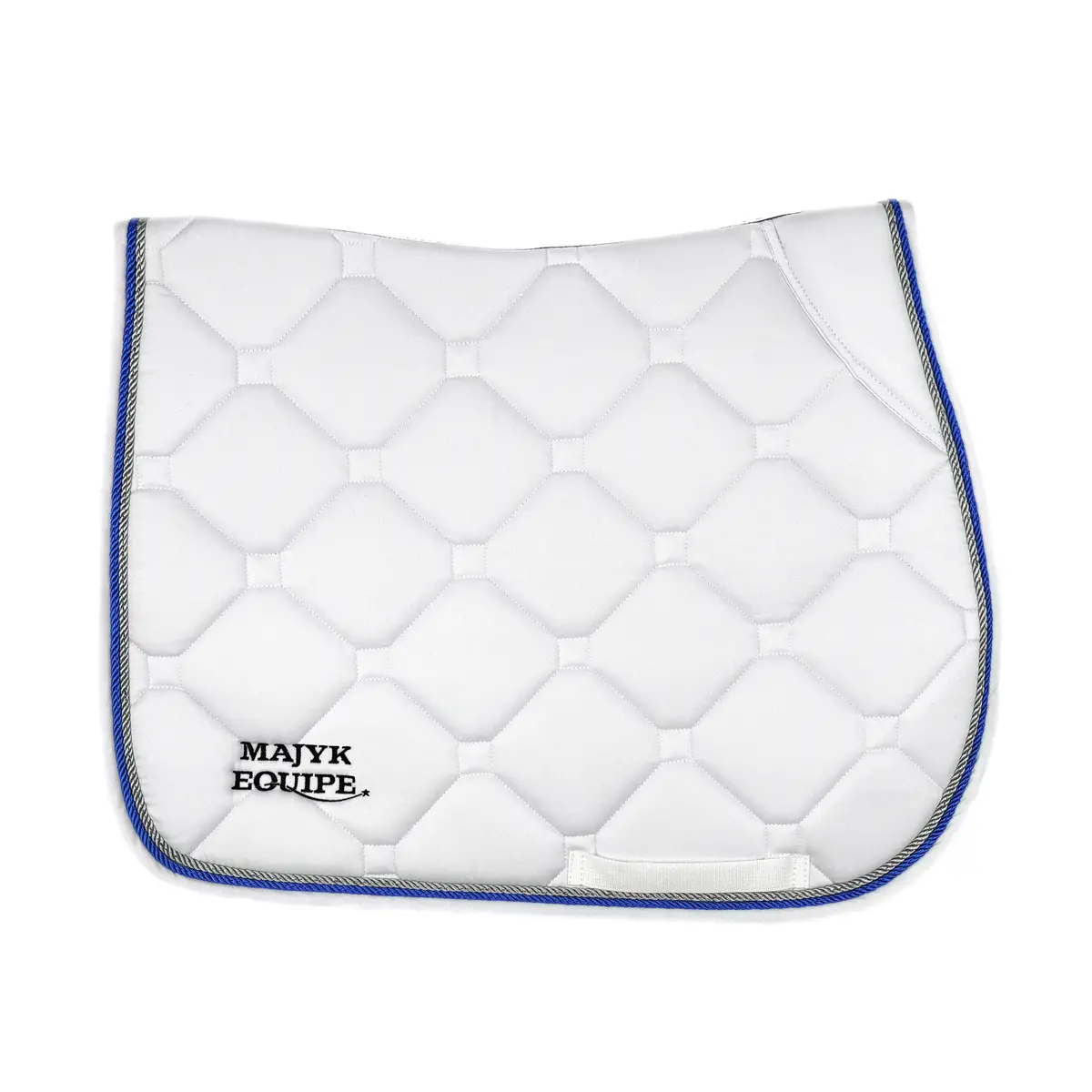 White Classica Cotton Euro Saddle Pad 10