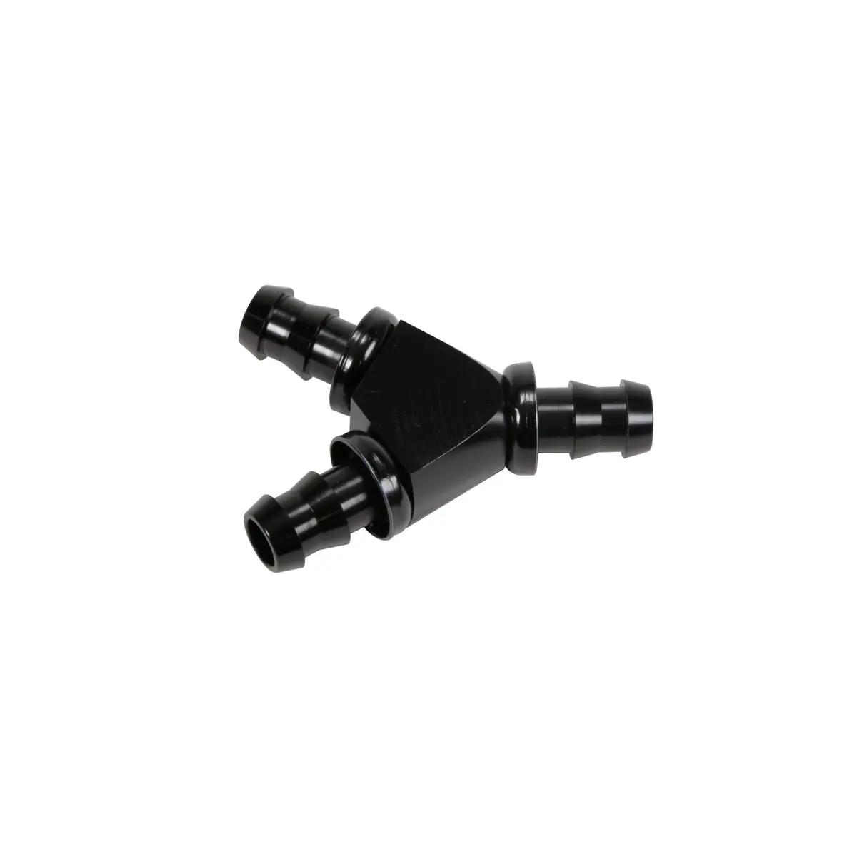 Universal 1/2" Black Anodized Aluminum Y Barbed Fitting (For -8 Pushlock Hose) (Fpe-Fit-Y08-Blk) 1