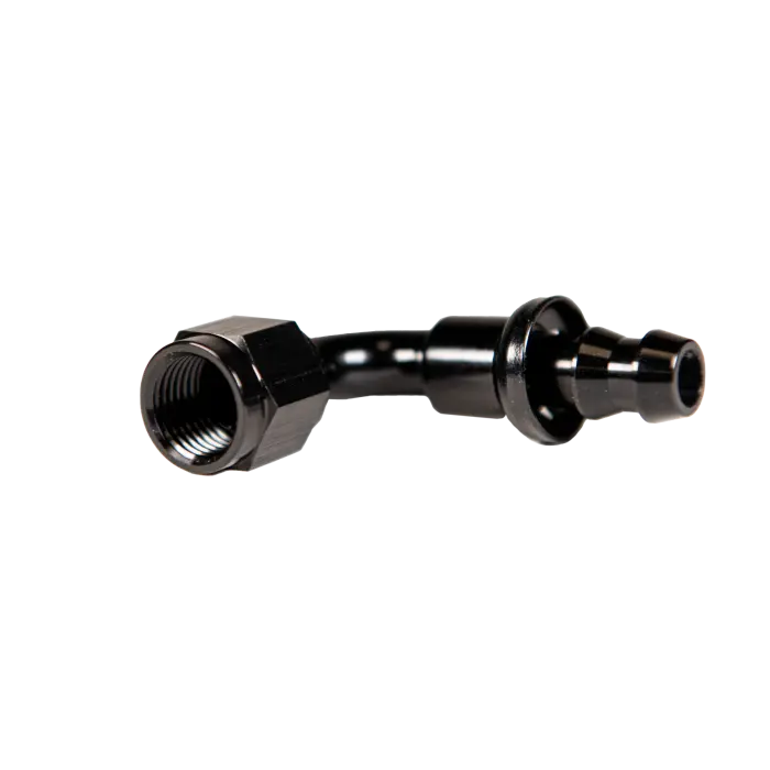 Universal 6" 90 Deg. To Hose Barb Black (Fpe-Pl-90-06) 2