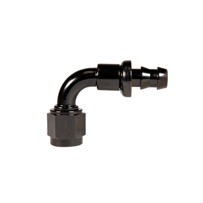 Universal 6" 90 Deg. To Hose Barb Black (Fpe-Pl-90-06) 1