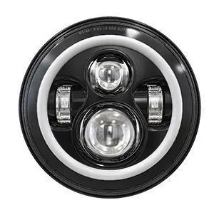 Universal 7" Headlight For Motorcycles & Jeeps W/Halo Daytime Running Light (10-20216) 1