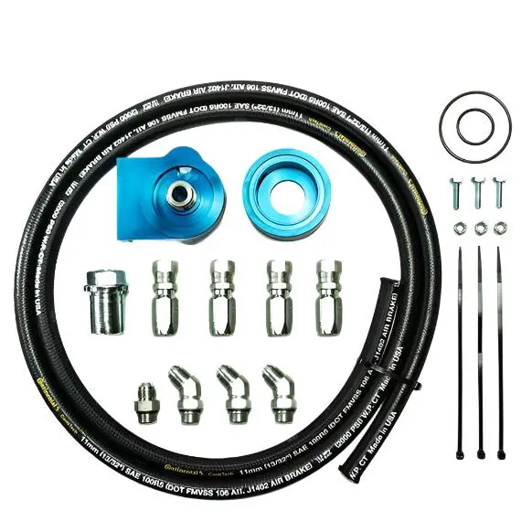 Universal Cummins 3.9L & 5.9L Remote Oil Filter Relocation Kit (Hp10588) 1