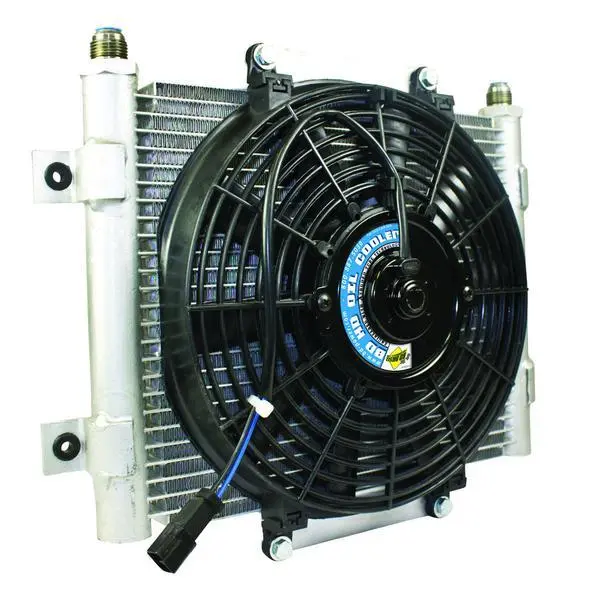 Universal Xtrude Auxillary Trans Cooler W/ Fan & -10 Jic Male Connection (1300611) 1