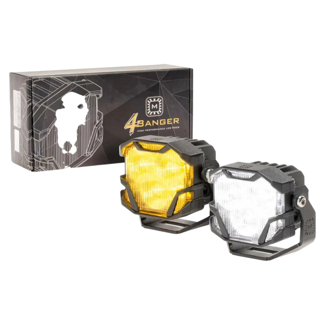 Universal 4Banger 2.0 Ncs Led Pods Wide Beam Yellow (Baf006.2Y) 1