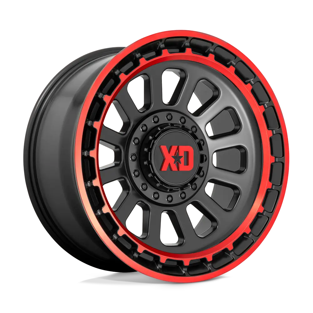 Xd Xd856 Omega - Satin Black Machined Lip W/ Red Tint 1