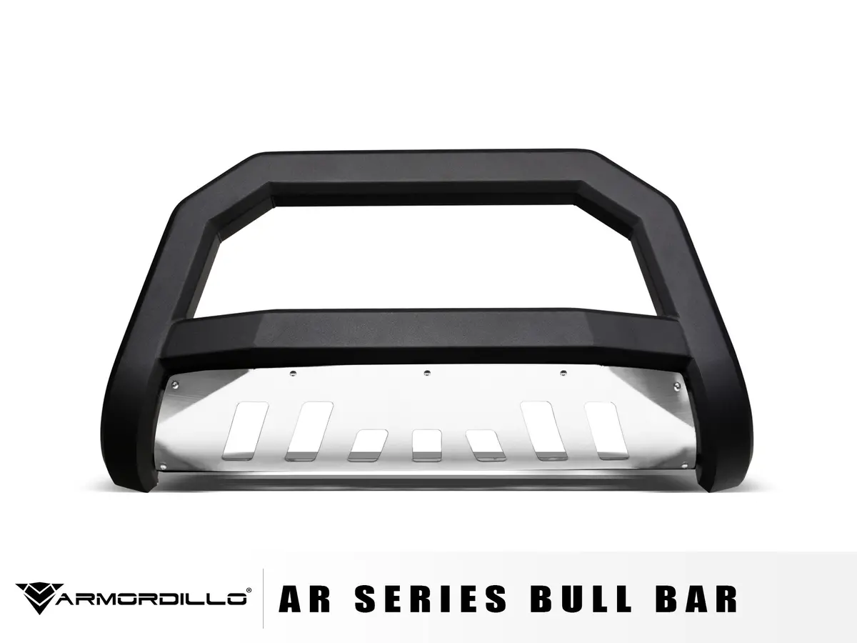 Armordillo 2002-2009 Gmc Envoy/Envoy Xl Ar Bull Bar - Matte Black W/Aluminum Skid Plate 1