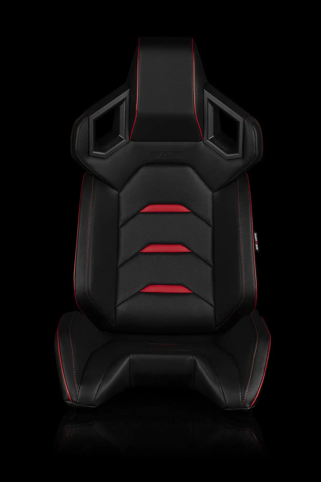 Alpha-X Series Racing Seats (Black & Red) – Pair 2