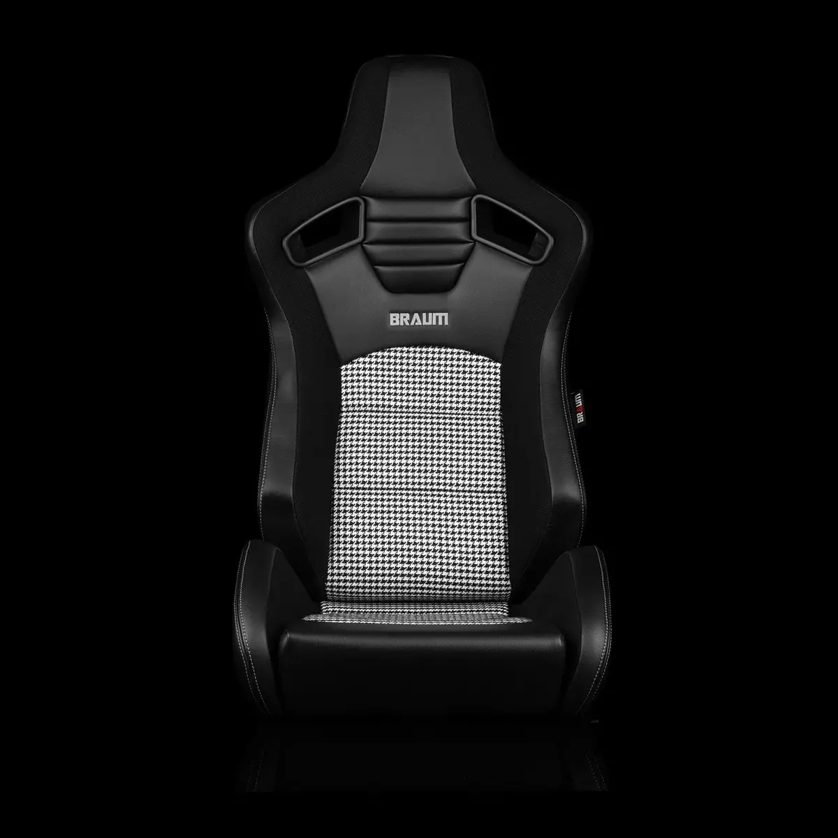 Elite-S Series Sport Seats - Black & White Houndstooth (Grey Stitching) 2