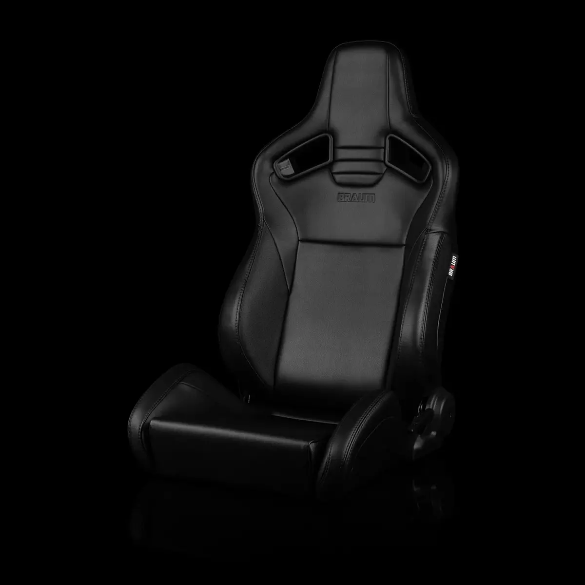 Elite V2 Series Sport Seats - Black & Black Stitching 1