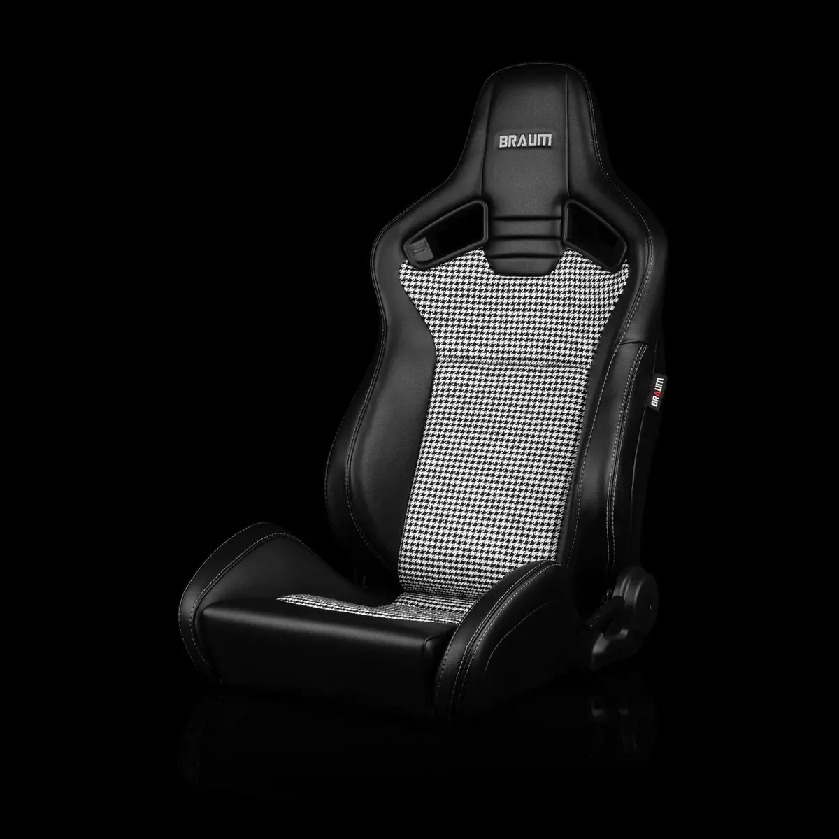 Elite V2 Series Sport Seats - Black & Houndstooth Cloth 1