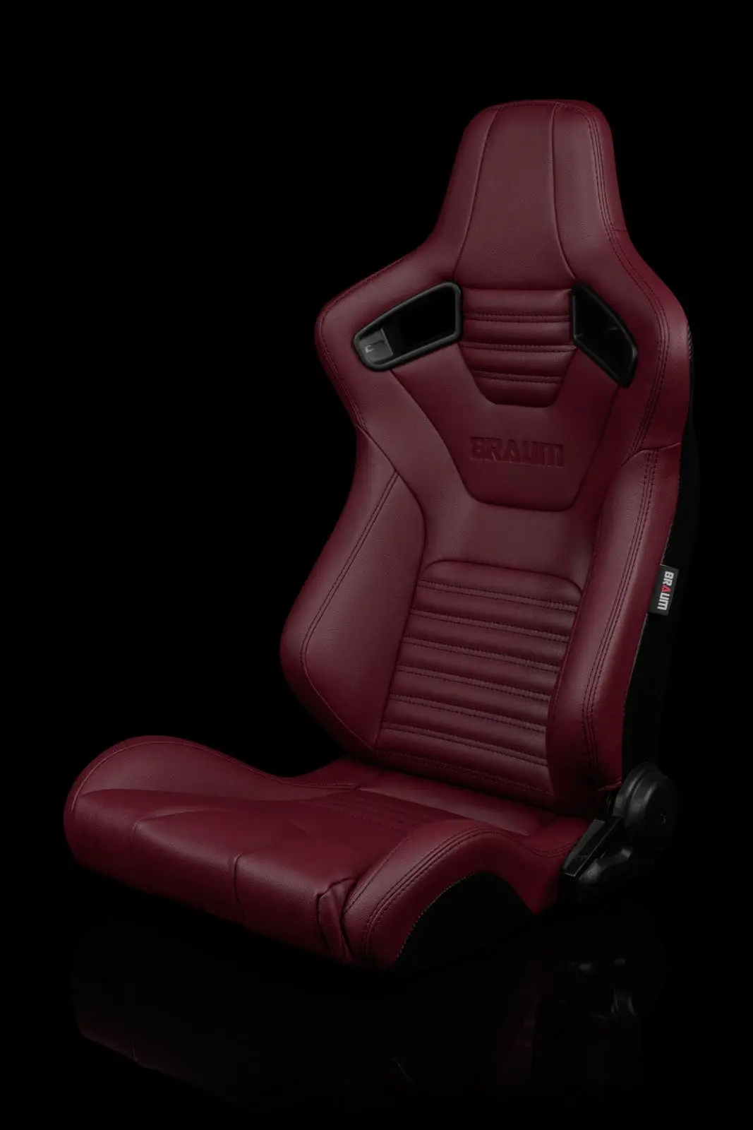 Elite-X Series Racing Seats (Maroon Leatherette) – Pair 1