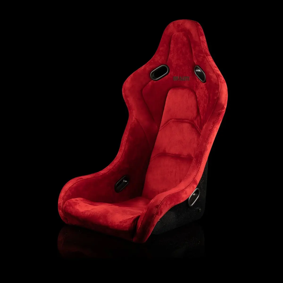 Falcon-S Composite Frp Bucket Seat - Red Alcantara W/ Black Glitter Composite 1
