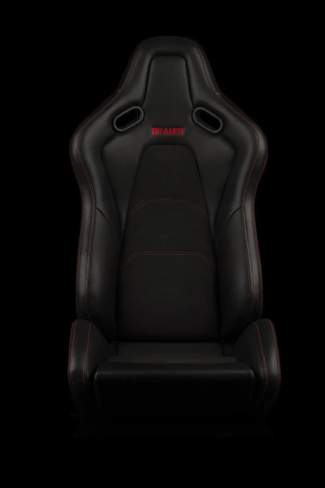 Falcon-S Composite Frp Reclining Seats - Black Alcantara W/ Red Stitching | Dual Knob Recliner 1