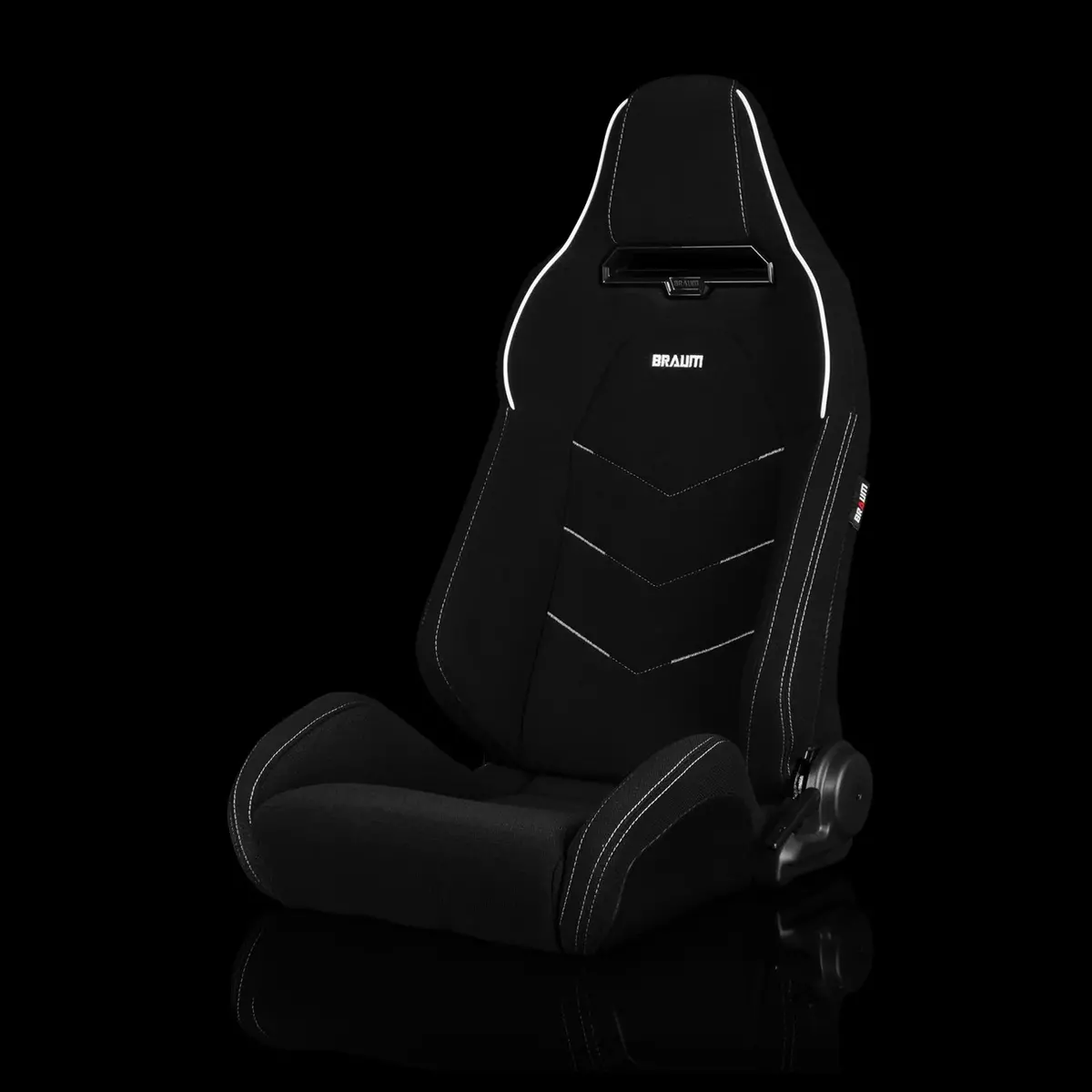 Viper X Series Sport Seats - Black Jacquard / White Piping 1