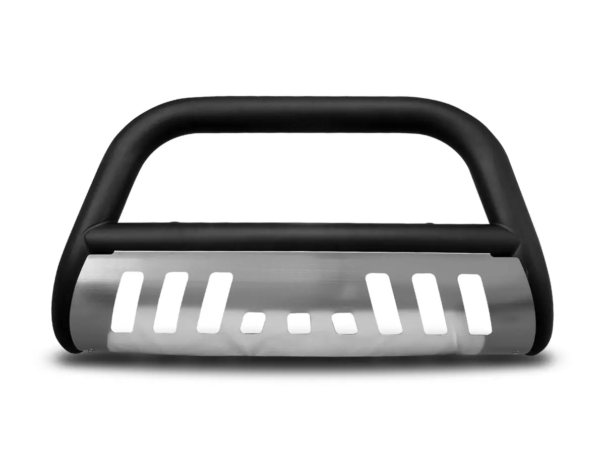 Armordillo 2008-2010 Ford F-250/F-350/F-450/F-550 Super Duty Classic Bull Bar - Matte Black W/Aluminum Skid Plate 1