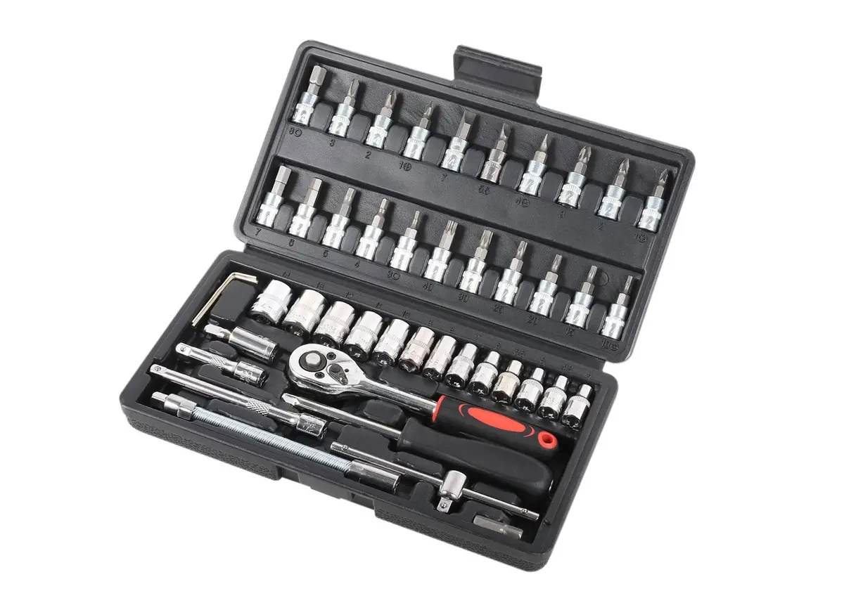Course Motorsports 46 Piece 1/4" Drive Socket Wrench Set 1
