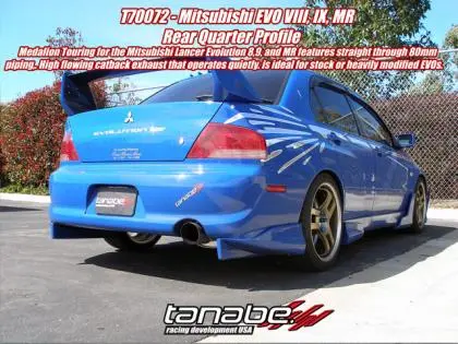 Tanabe Medallion Touring Catback Exhaust '03-'06 Lancer Evo 8/9 2