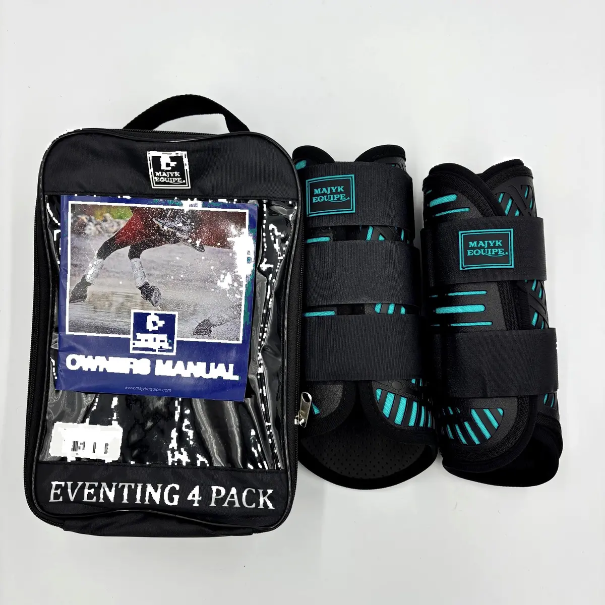 Xc Elite Front And Hind Set In Black/Turquoise 1