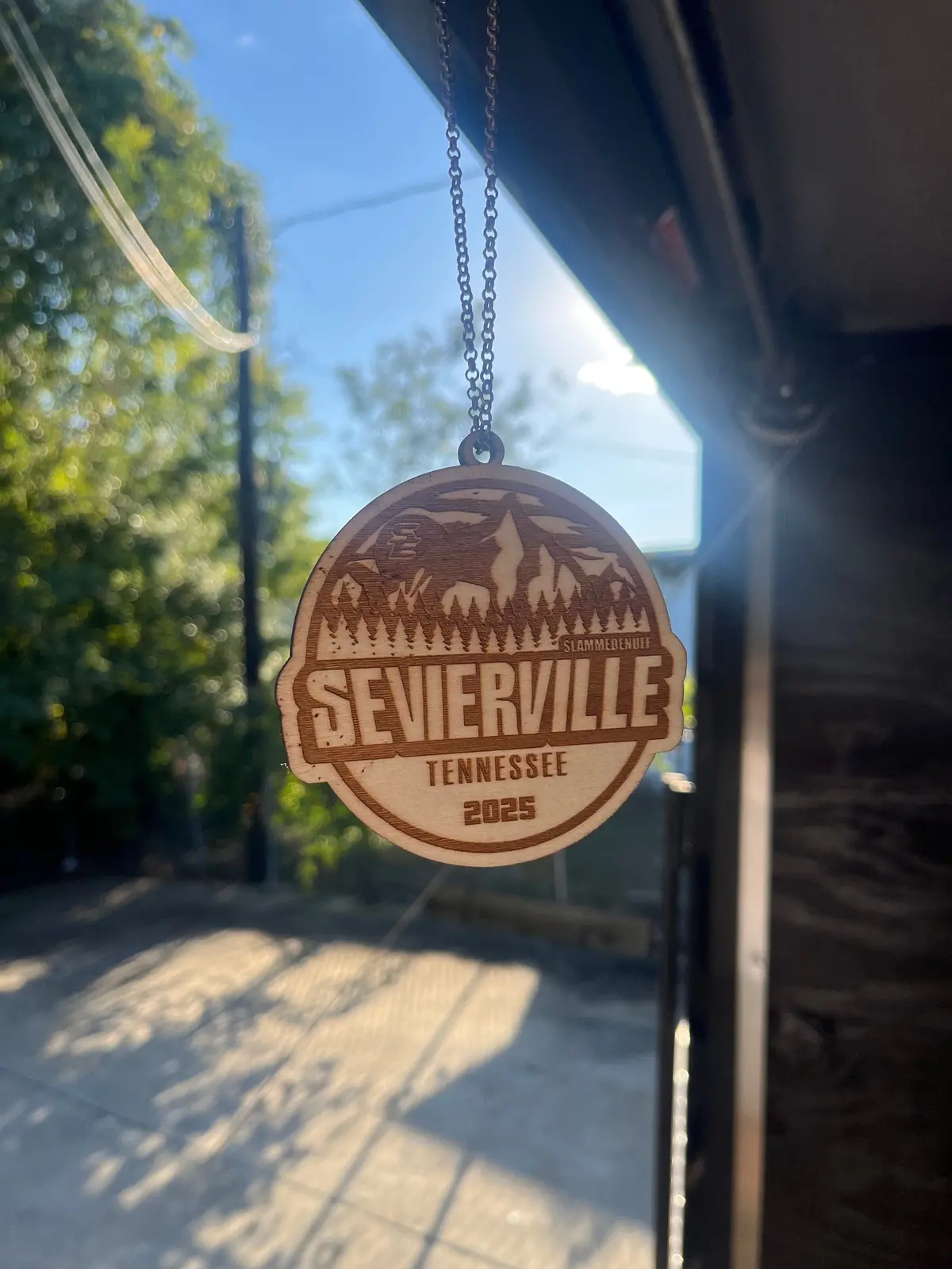 [In Stock] Slammedenuff Sevierville 2025 Wooden Pendant 1