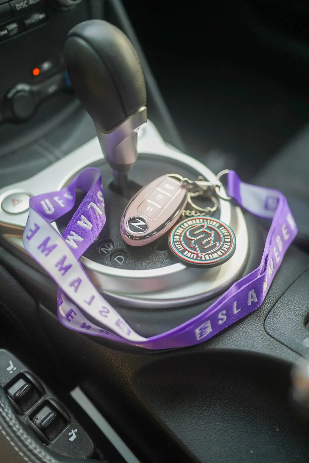 Purple/White Lanyard 1