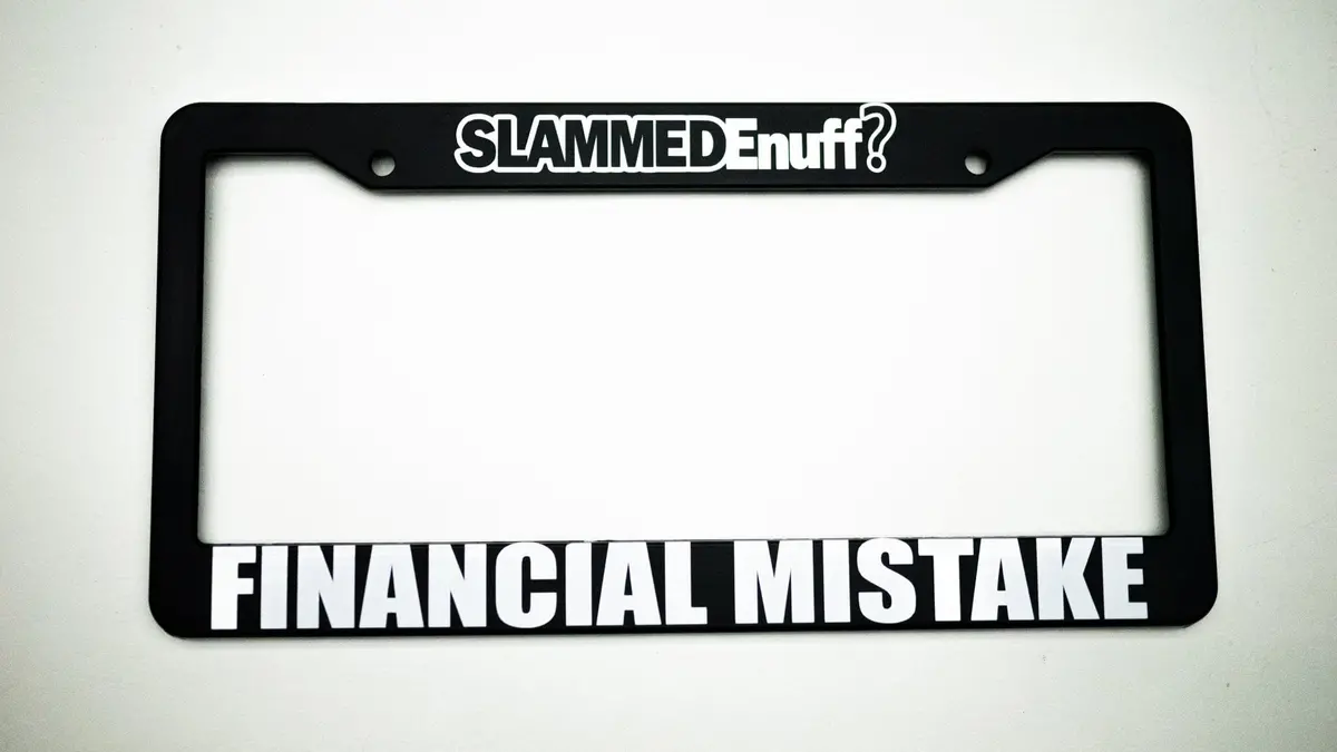 Financial Mistake | Plate Frame 1