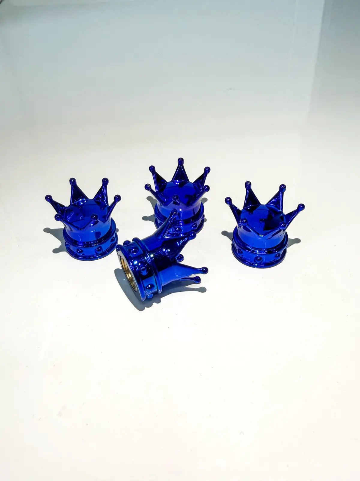 Blue Crown Valve Stem Caps 1